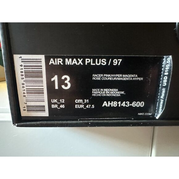 Nike Air Max 97 Plus - Racer Pink - Men's Sz. 13 - Rare Deadstock - exclnt cond. - Picture 6 of 11